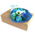 Blumenstrauß aus Seifenblumen in einer Box – Blau