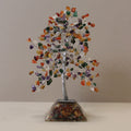Arbre en pierre gemme avec base en orgonite - 320 pierres - Multi