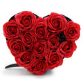 Seifenblumen-Geschenkstrauß – 13 rote Rosen – Herz