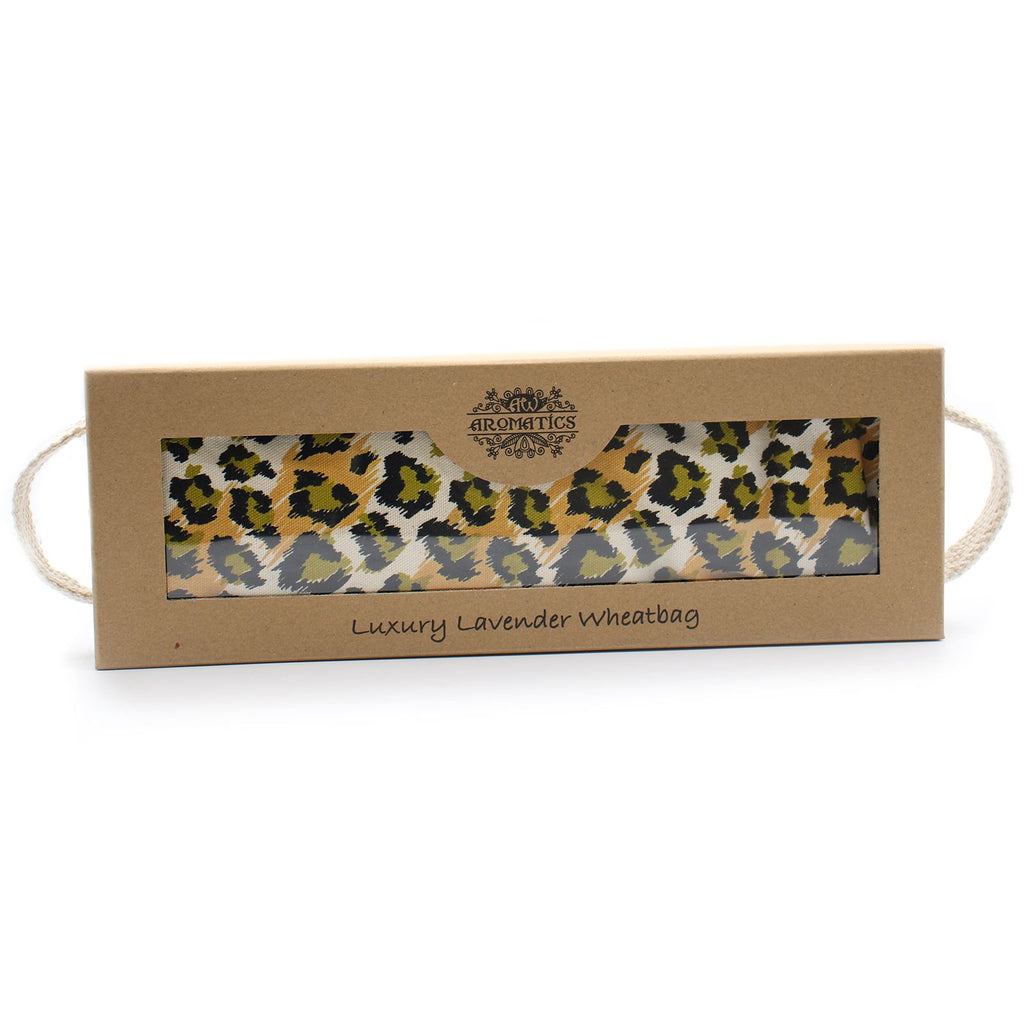 Luxuriöser Lavendel-Wärmebeutel in Geschenkbox - Night Leopard