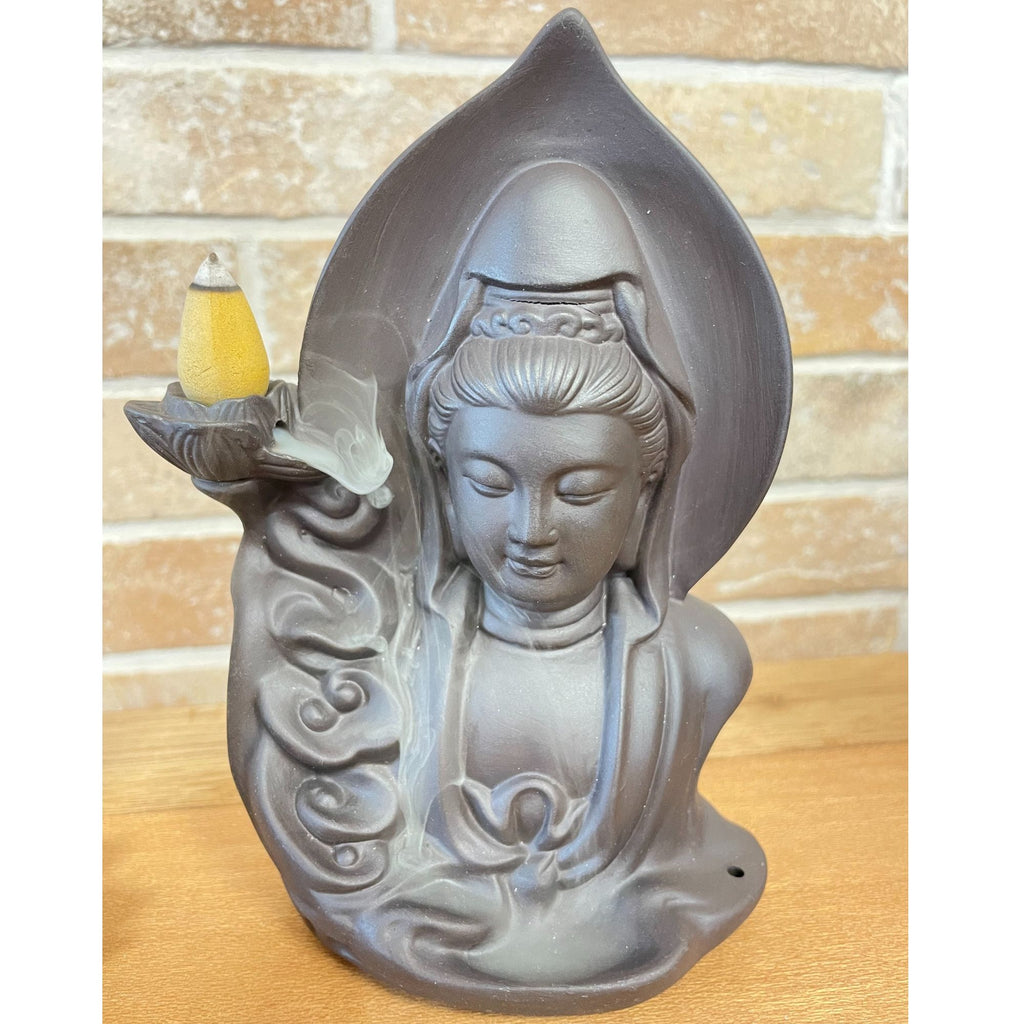 Brûleur d'encens à refoulement - Bouddha serein