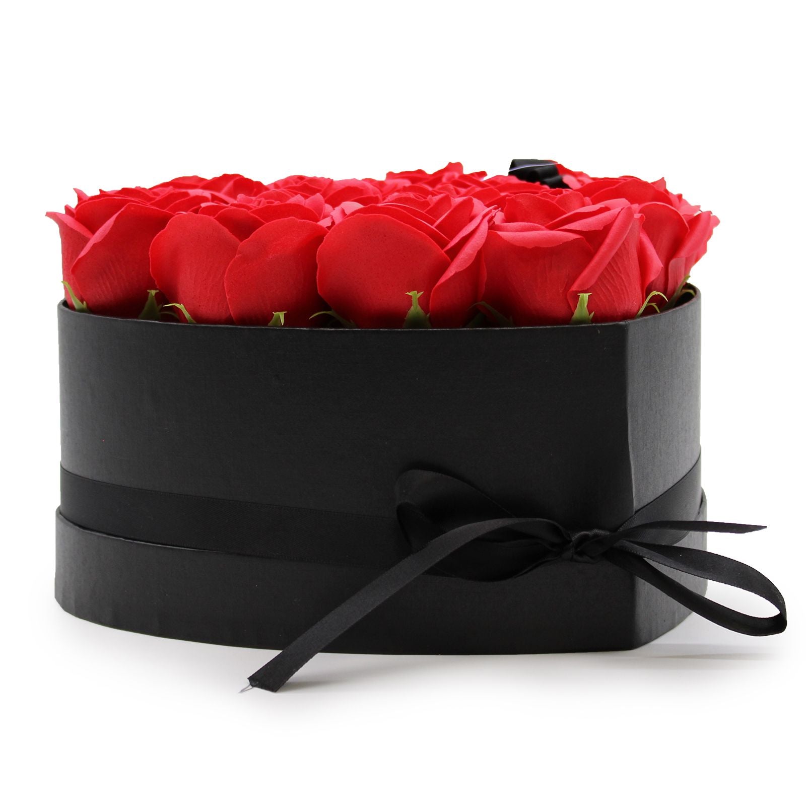 Seifenblumen-Geschenkstrauß – 13 rote Rosen – Herz