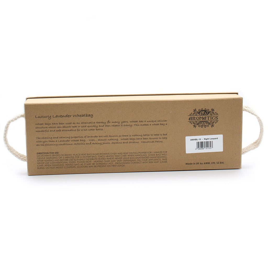 Luxuriöser Lavendel-Wärmebeutel in Geschenkbox - Night Leopard