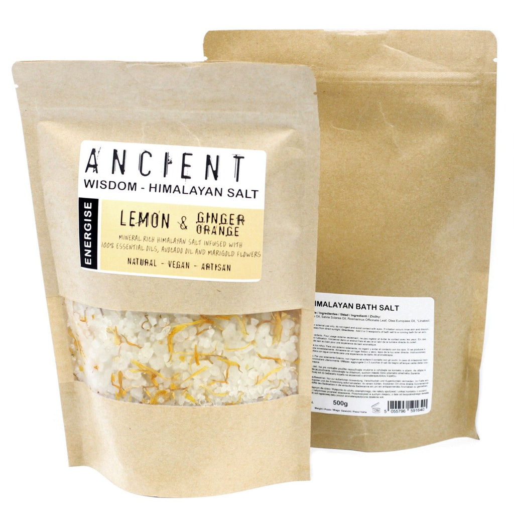 Mélange de sels de bain de l'Himalaya 500 g - Énergisant