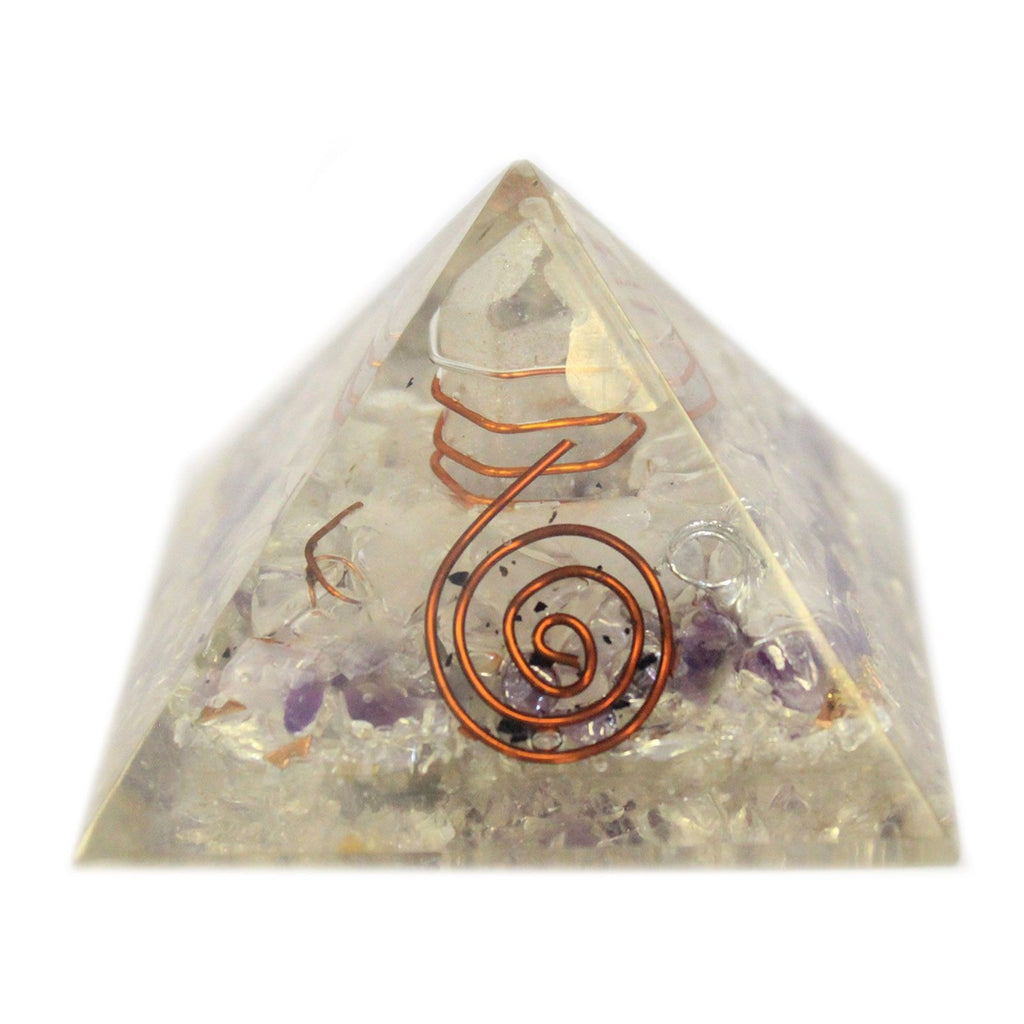 mit Orgonit Pyramide 55mm Edelstein-Chips und Kupfer
