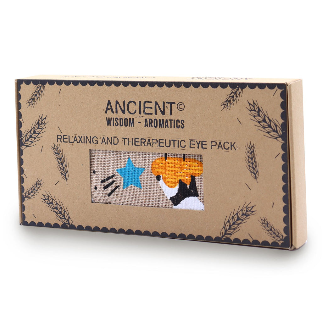 Lavendel-Augenkissen aus natürlicher Baumwolle und Jute in Geschenkbox – Sleepy Panda