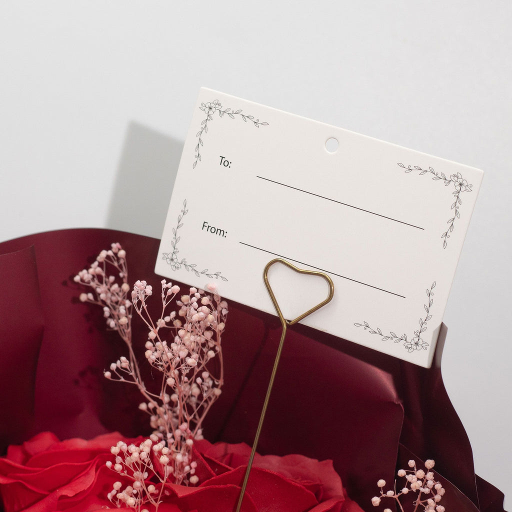 Großer Strauß Roter Rosen - Liebe ist ewig - Geschenkkarte