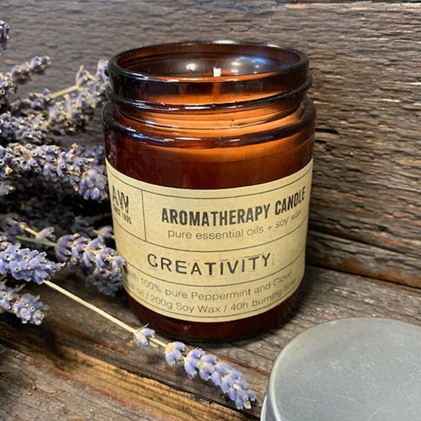 Bougie de soja aromathérapie 200g - Créativité